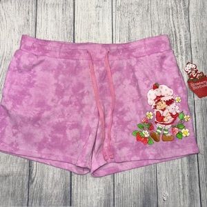 ❤️🍓 Strawberry Shortcake Women's L Large Pocket Jogger Shorts Pink